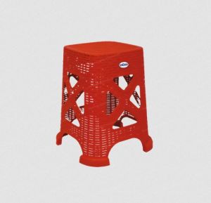 Red Modern Plastic Stool