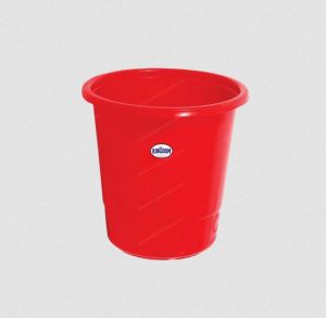 Red Plastic Bucket Dustbin