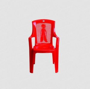 Red Plastic Kids Chair