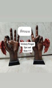 11 Inch Brown Finger Sculpture 2 Piece Set