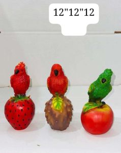 12 Inch Polyresin Parrot Statue