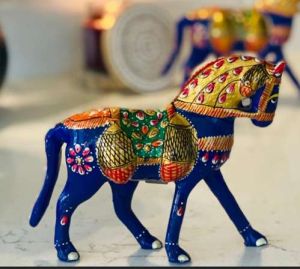 Decorative Metal Meenakari Horse Statue