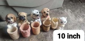 Decorative Resin Dog Pen Holder, Color : Multi Color