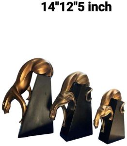 Golden Cheetah Showpiece Statue