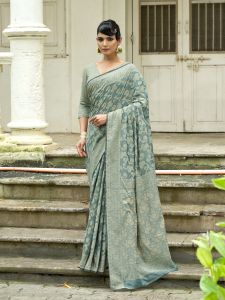 Ladies Firozy Cotton  Luckhanvi  Sarees