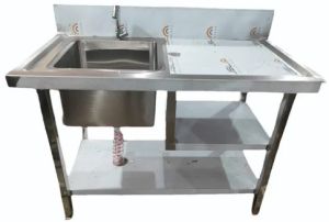 Matte Polish Stainless Steel Kitchen Sink with Table