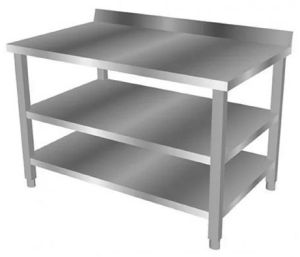 Stainless Steel Kitchen Work Table, Color : Silver