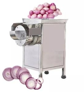 Stainless Steel Onion Slicing Machine, Motor Power : 0.5HP / 1HP