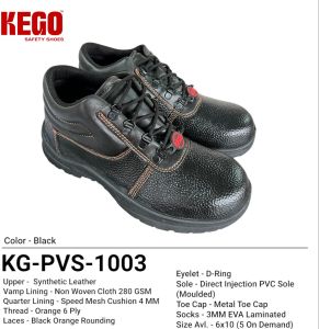 Synthetic Leather PVC Safety Shoes, Brand Name : Kego, Gender : Male