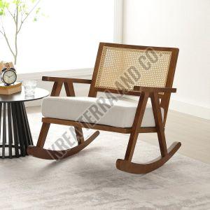 Plain Classic Cane Rocking Chair, Frame Material : Wood