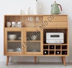 Modular Solid Wood Bar Cabinet