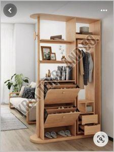 Engineered Wood Modular Wardrobe Bookshelf Combo Storage Unit