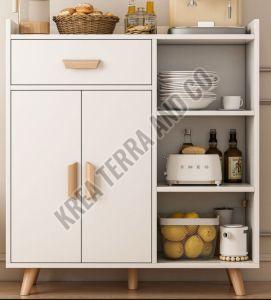White Wooden Crockery Cabinet for Dining Room, Kitchen