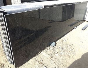 Plain Black Galaxy Granite Slab