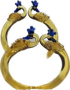 Ethnic Crystal Peacock Bangles