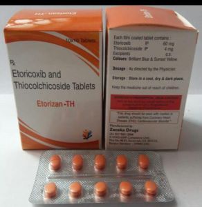 Etorizan TH Etoricoxib Thiocolchicoside Tablet, Packaging Type : Box