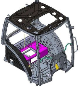 Steel Excavator Cabin Assembly Standard Size