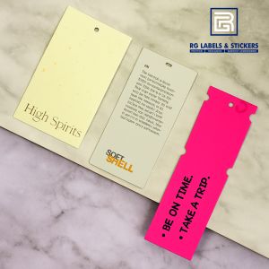 Printed Paper Hang Tag, Brand Name : RG Labels & Stickers