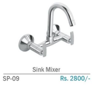 Chrome Plated SP-09 Brass Wall Mount Sink Mixer