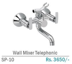 Chrome Plated SP-10 Brass Wall Mount Bath Mixer