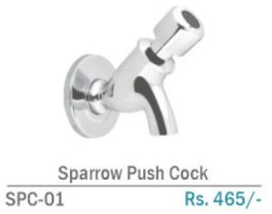 Chrome Plated SPC-01 Brass Wall Mount Push Cock