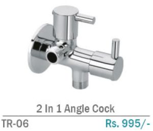 TR-06  2 In 1 Brass Wall Mount Angle Cock