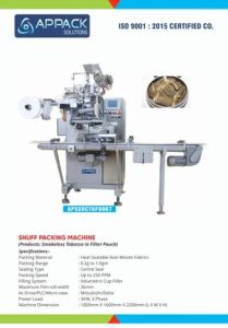 Automatic Snuff Tobacco Sachet Filling Machine