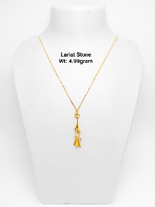 Polished 22KT New Design Gold Lariat Stone, Brand Name : Sunbera