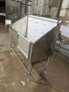 Stainless Steel Dog Bath Tub, Color : Silver
