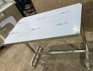 Stainless Steel Stone Top Dining Table