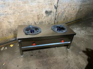 Commercial Double Burner Stainless Steel Gas Stove