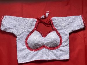 White Sequin Embroidered Blouse