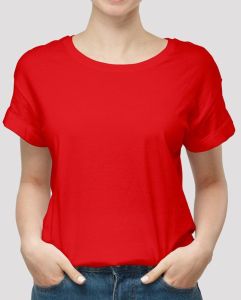 Ladies Plain Round Neck T-Shirts