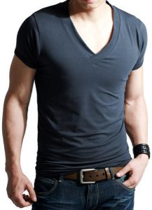 Mens Plain V Neck T-Shirts