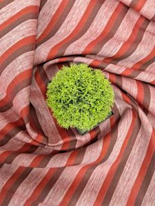 Checked Lea 100 Pure Linen Fabric, Design : Plain for Garments