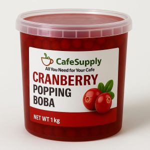 Cranberry Popping Boba Tea