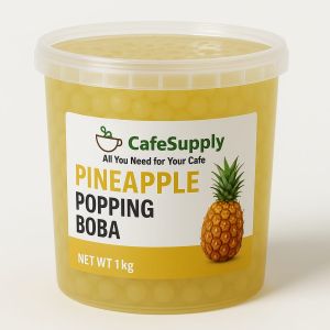 Pineapple Popping Boba Bubble Tea