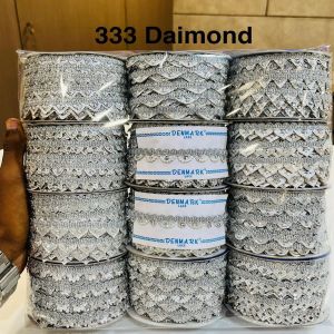 Cotton Embroidered Designer Laces, Technics : Handmade