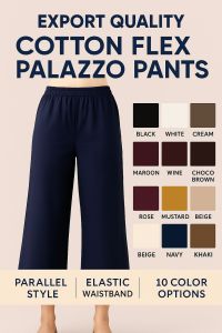 Cotton Palazzo Pants M-L-XL-2XL-3XL Casual Wear, Formal Wear