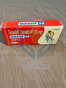 Tadacip Tadalafil 20mg Tablets, Packaging Type : Blister Pack