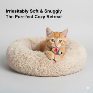 Plain Cotton PET Cat Bed, Color : Creamy, Cream