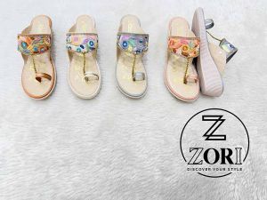 EVA Glitter Finish Ladies Flat Slipper, Brand Name : Zori for Casual
