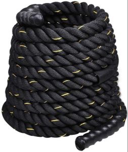 Double Twist Black Nylon Gym Battle Rope, Thickness : 10-20mm