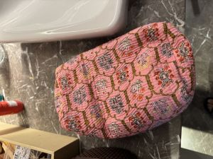 Printed Quilted Pouches, Color : Pink for Promotional Gifts