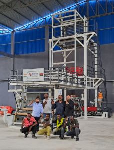 Automatic Electric Extrusion Blown Film Line, Color : Grey, White