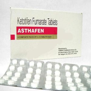 Asthafen Ketotifen 1Mg Tablets, Packaging Size : 5x10Tablets