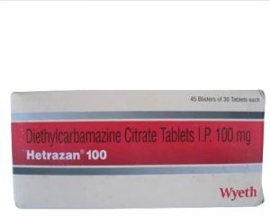 Hetrazan 100 Mg Tablets, Medicine Type : Allopathic