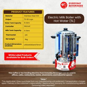 Electric Stainless Steel Milk Boiler, Packaging Type : Brown, Grey