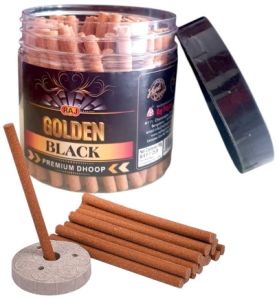 Golden Black Dhoop Jar