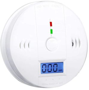 ABS Automatic Carbon Monoxide Warning Detector Alarm, Color : White